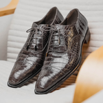 Caporicci 1114 Alligator Oxfords Grey Size 7