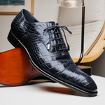 Caporicci 1114 Alligator Oxfords Navy
