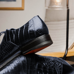 Caporicci 1114 Alligator Oxfords Navy
