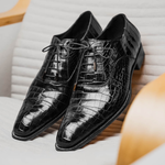 Caporicci 1114 Alligator Oxfords Black