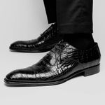 Caporicci 1114 Alligator Oxfords Black