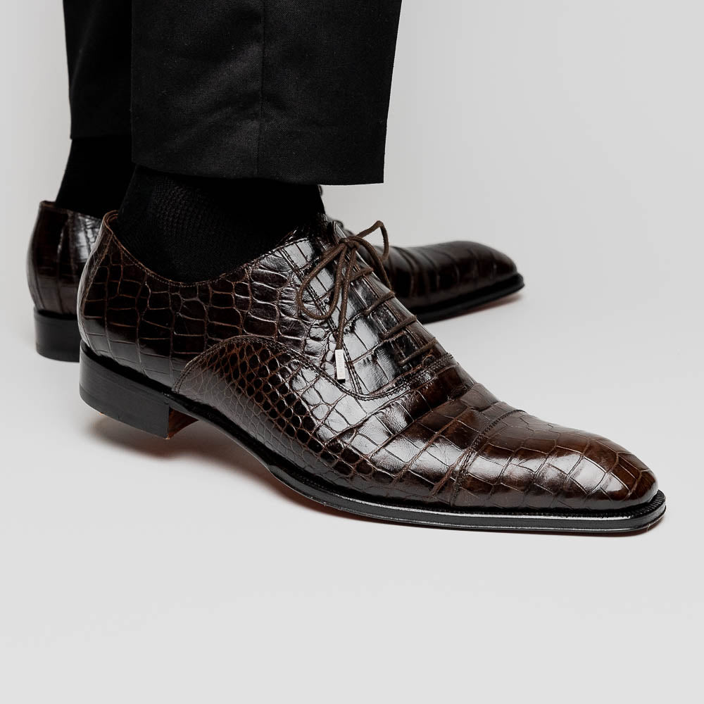 Caporicci 1114 Alligator Oxfords TD Moro