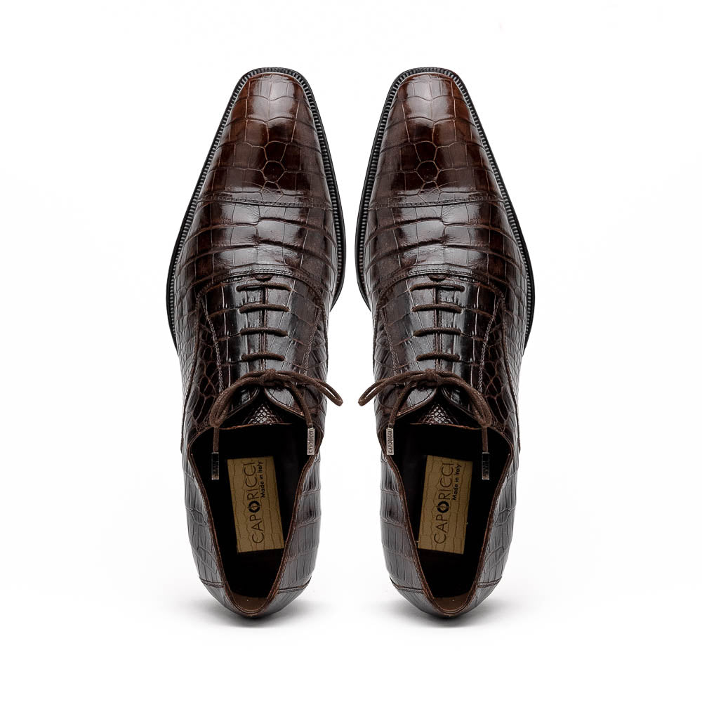 Caporicci 1114 Alligator Oxfords TD Moro