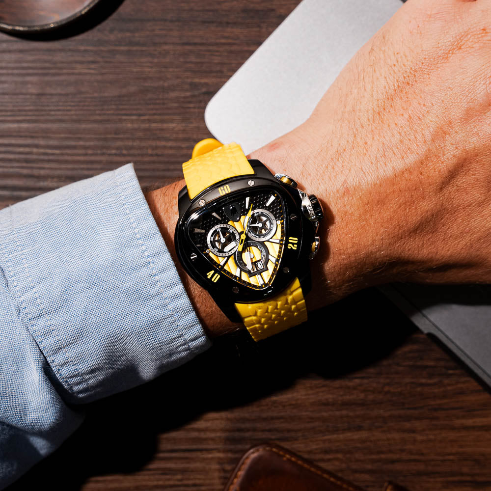Tonino Lamborghini Spyder 1117SP Chronographic Sport Watch Black/Yellow (Limited Edition)