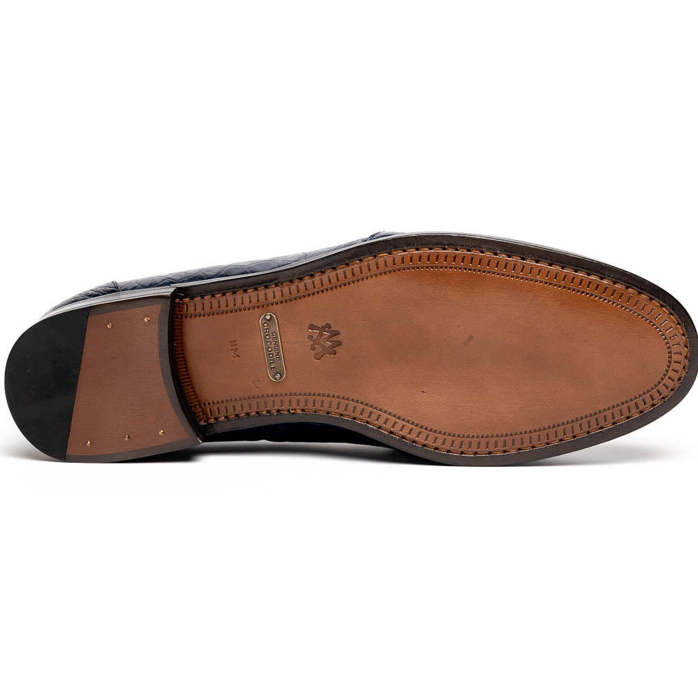 Mezlan Rodeo 1129C Crocodile Tassel Loafers Navy EXCLUSIVE