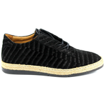 Corrente P01061 Monaco Croc Print Nubuck Sneakers Black