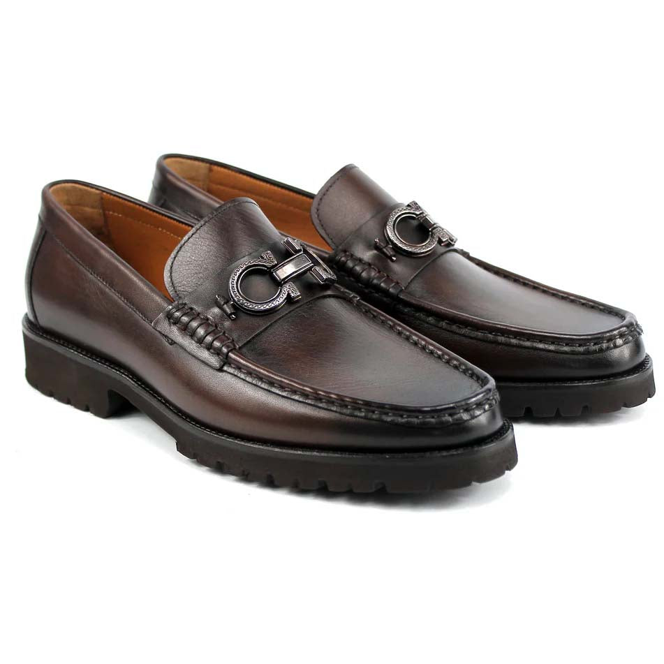 Corrente C179 Newport Bit Loafer Brown