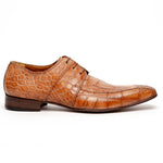 Mauri Castello Alligator Derby Shoes Cognac