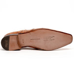 Mauri Castello Alligator Derby Shoes Cognac