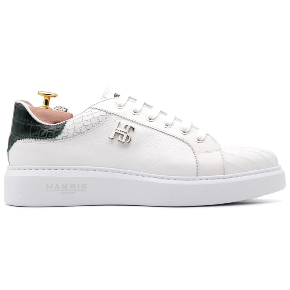 Harris Firenze 1913 Printed Leather Sneakers White