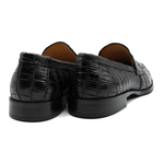 Zelli Roma Nile Crocodile Penny Loafers Black (12-100-BLK)