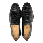 Zelli Roma Nile Crocodile Penny Loafers Black (12-100-BLK)