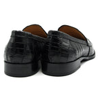 Zelli Como Nile Crocodile Tassel Loafers Black Size 10