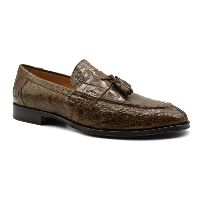 Zelli Como Nile Crocodile Tassel Loafers Honey