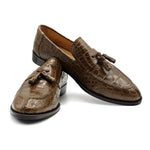 Zelli Como Nile Crocodile Tassel Loafers Honey Size 10