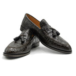 Zelli Como Nile Crocodile Tassel Loafers Nicotine Size 10