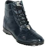 Los Altos Ostrich Leg High Top Sneakers Navy