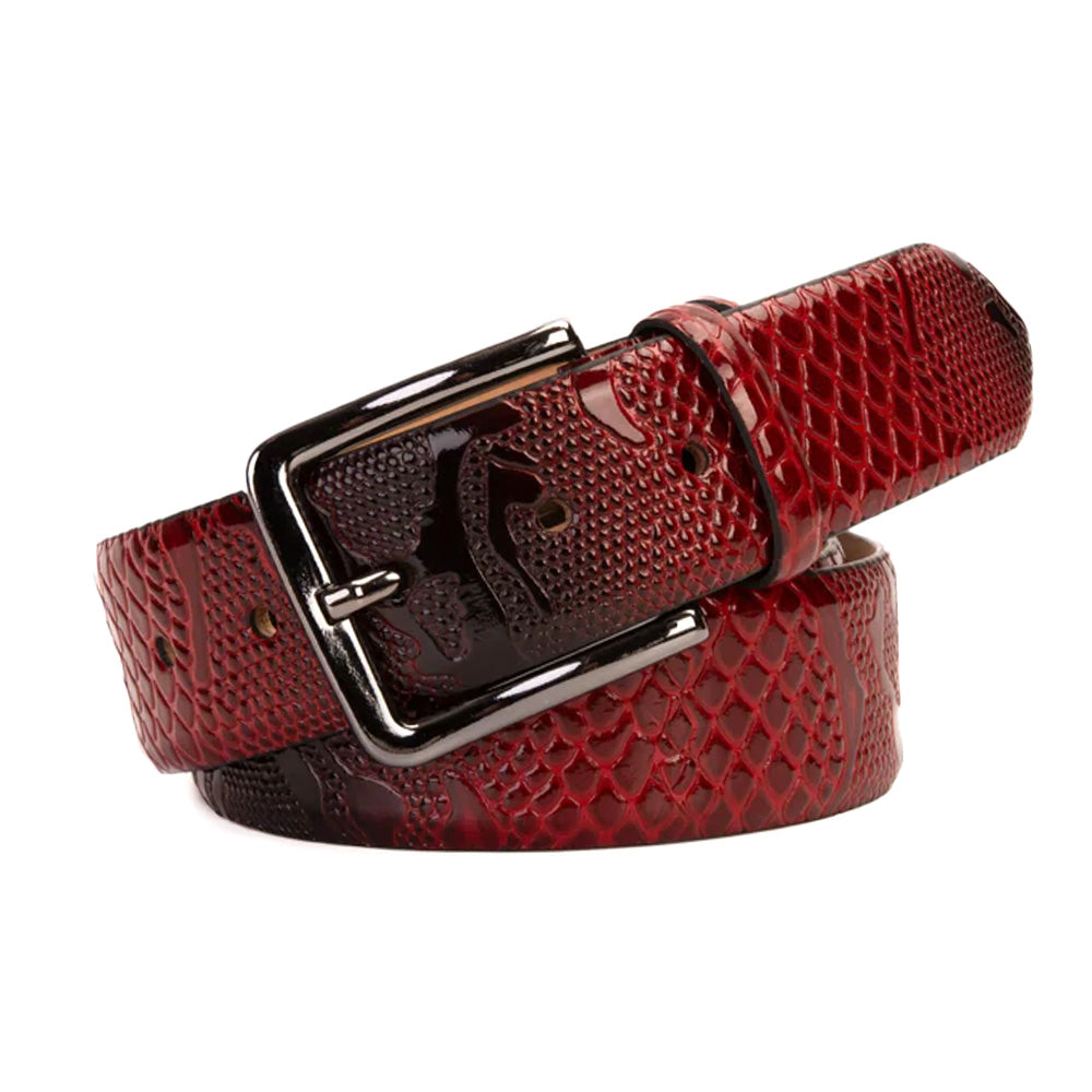 Vinci Leather The Milano Red Leather Belt Limited Edition