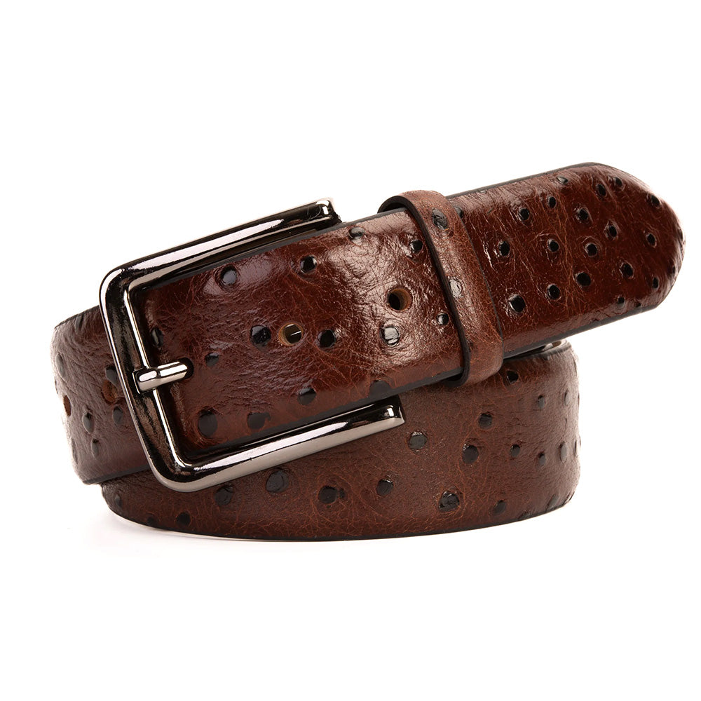 Vinci Leather The Dallas Brown Calfskin Belt