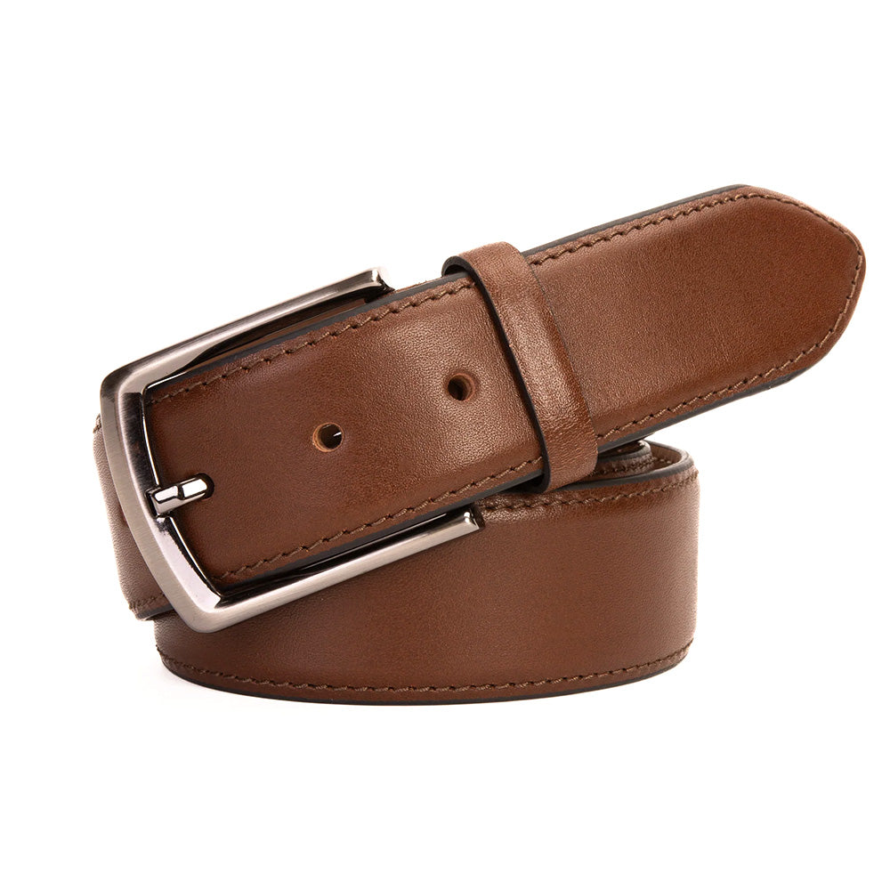 Vinci Leather The Bogota Brown Calfskin Belt