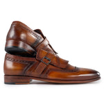 Paul Parkman Men's Kiltie Monkstrap Shoes Brown