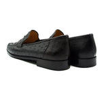 Zelli Struzzo Genuine Ostrich Quill Slip-On Black