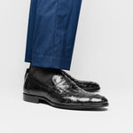 Zelli Roma Ostrich Quill Penny Loafers Black (13-500-BLK)