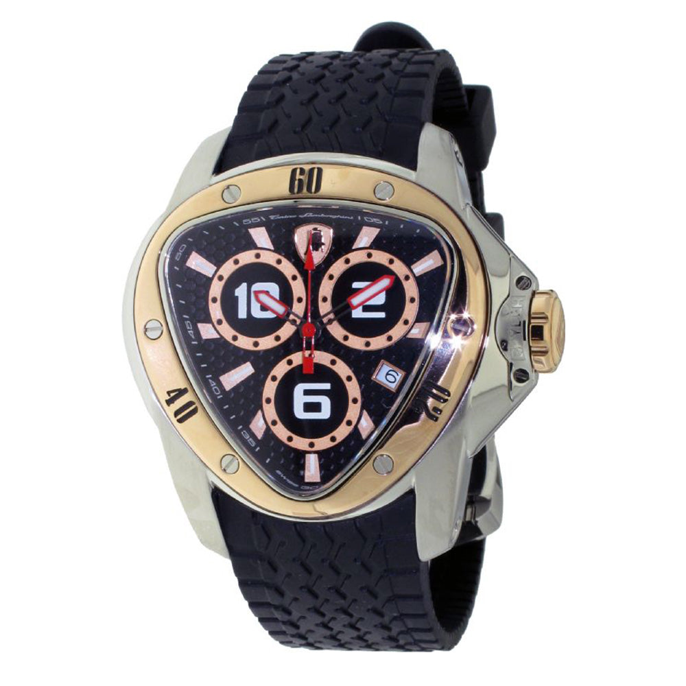 Tonino Lamborghini Spyder 1305 Chronographic Watch Silver / Rose Gold