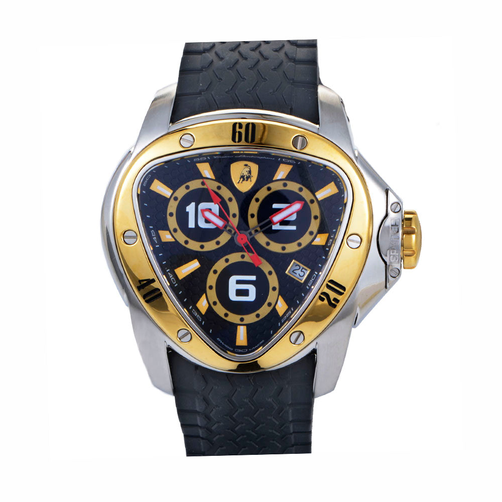 Tonino Lamborghini Spyder 1306 Chronographic Watch Silver / Gold / Black