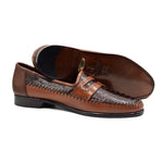 Zelli Milano Ostrich Leg / Nappa Slip-On Brown