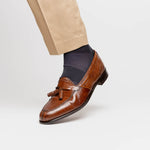 Zelli Franco Lizard Tassel Loafers Cognac (14-580-CGN)