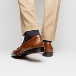 Zelli Franco Lizard Tassel Loafers Cognac (14-580-CGN)