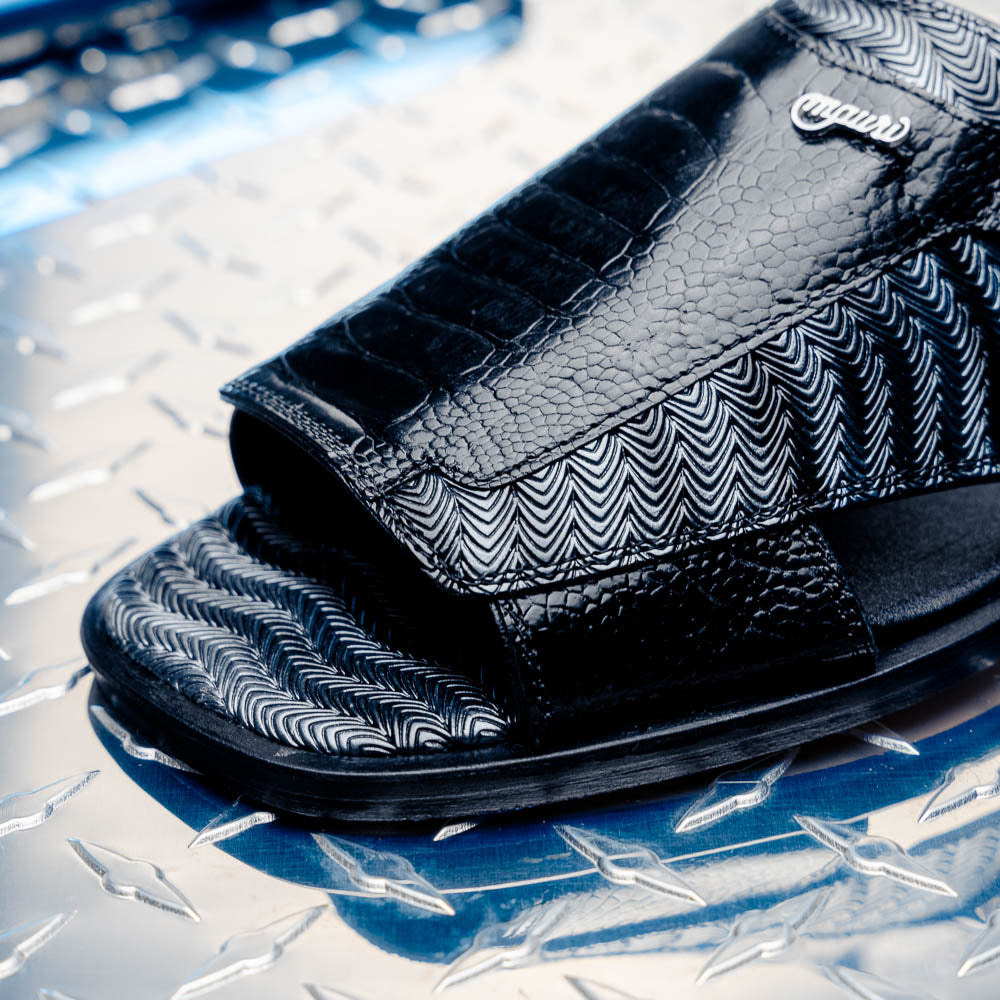 Mauri 1406/1 Aloha Ostrich Leg & Balera Sandal Black / Multi Grey
