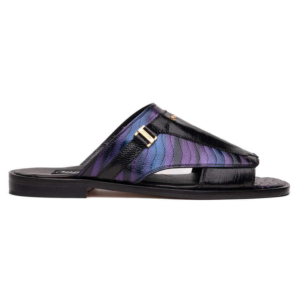 Mauri 1406/1 Aloha Ostrich Leg & Balera Sandal Black / Multi Purple (Special Order)