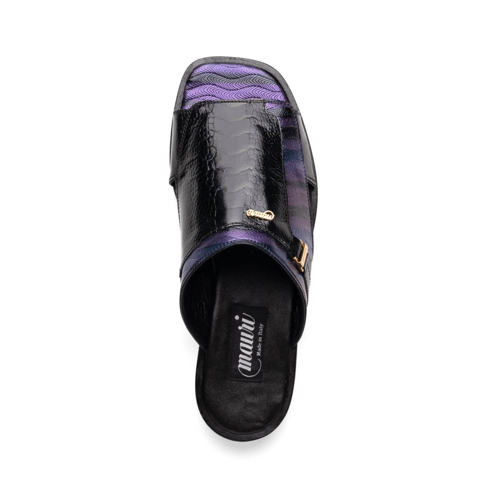 Mauri 1406/1 Aloha Ostrich Leg & Balera Sandal Black / Multi Purple (Special Order)