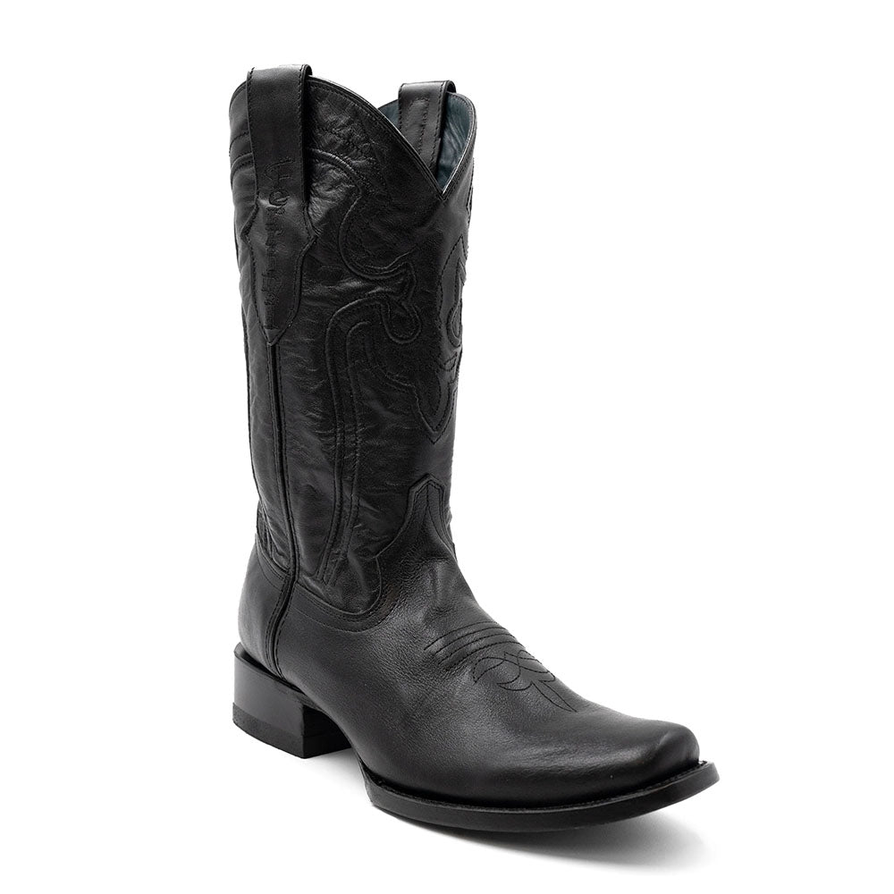Ferrini Wyatt 14671-04 Leather Narrow Square Toe Cowboy Boots Black