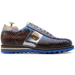 Harris Firenze 1913 Shaded Python Sneakers Blue