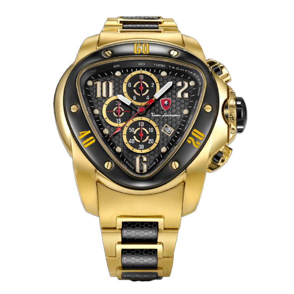 Tonino Lamborghini Jumbo Spyder 1502 Chronographic Watch Gold / Black