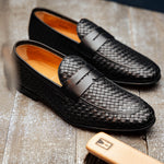 Moreschi Agadir Woven Slip-on Loafers Black