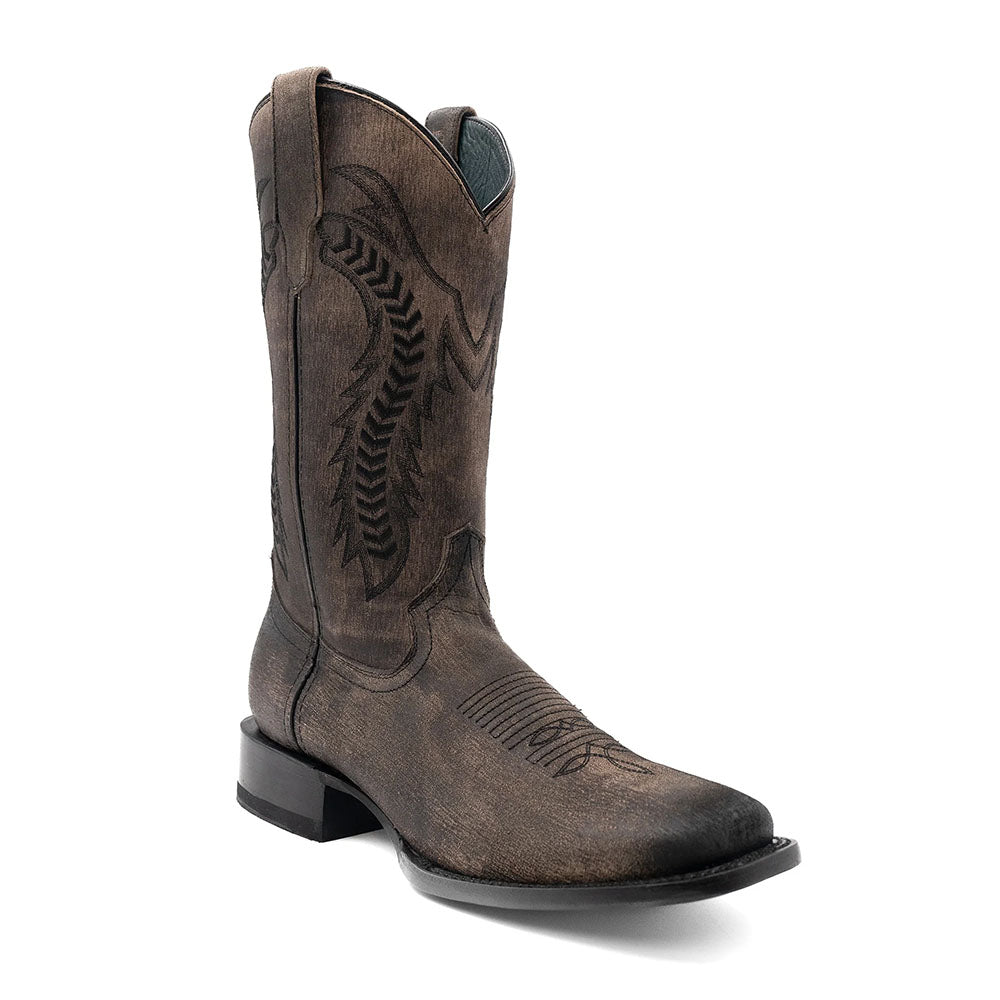 Ferrini Ashton 15593-28 Leather Square Toe Cowboy Boots Oak