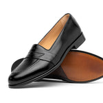 Zelli Savannah Italian Calf Penny Black (15-203-BLK)