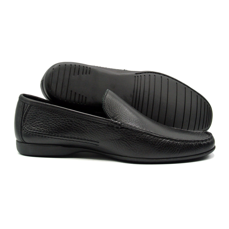 Zelli Esio Italian Deerskin Slip-On Black