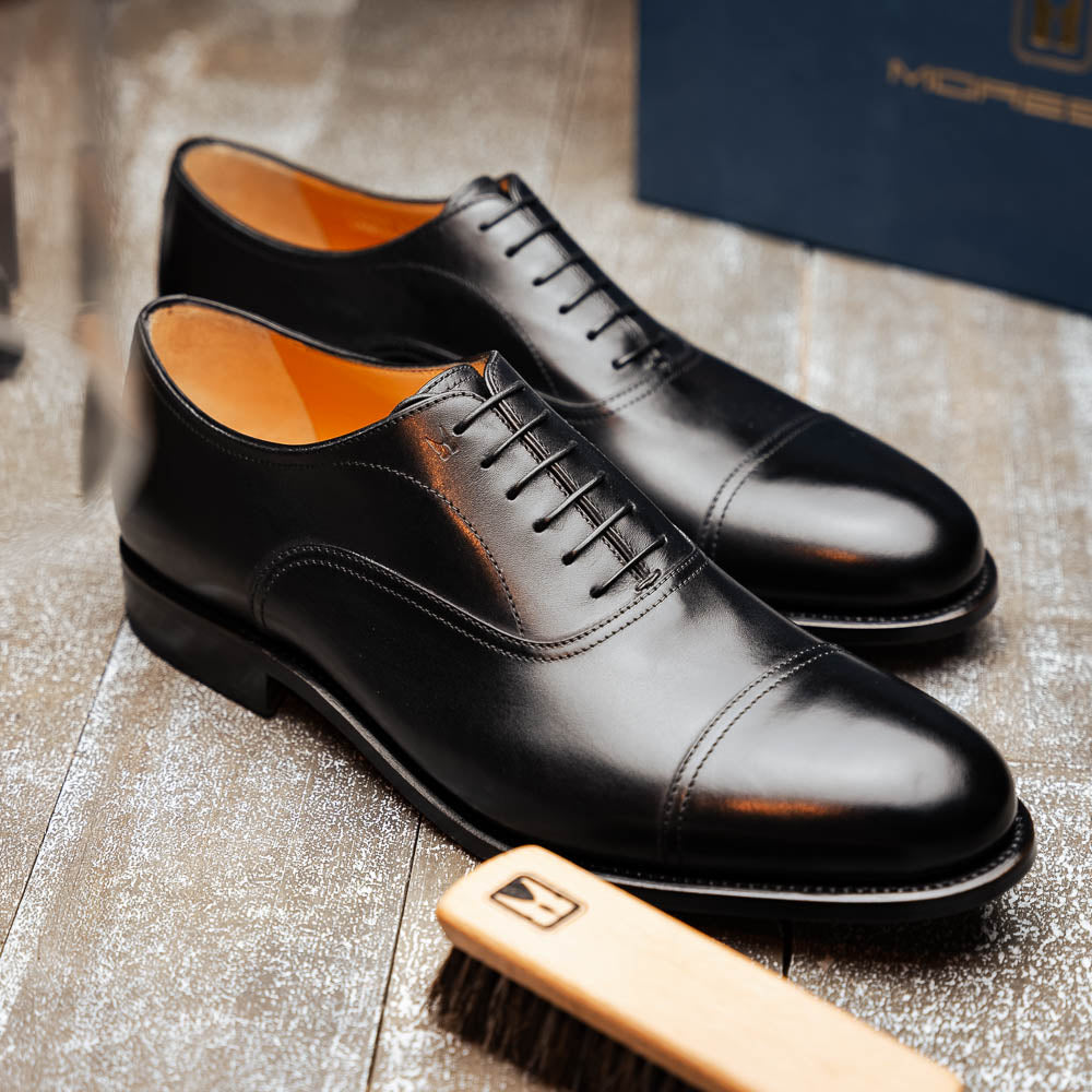 Moreschi Lancaster Cap Toe Oxfords Black