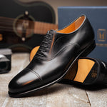 Moreschi Lancaster Cap Toe Oxfords Black