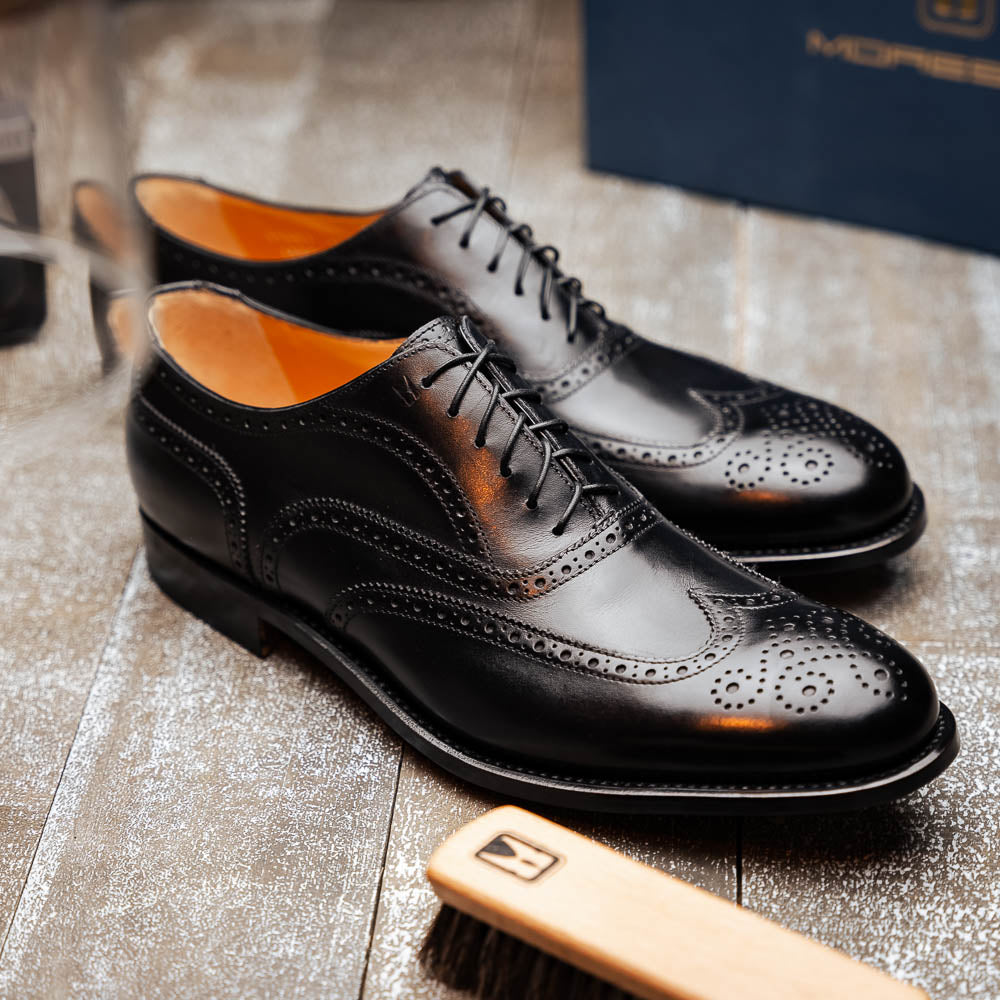 Moreschi Leicester Brogue Oxfords Black