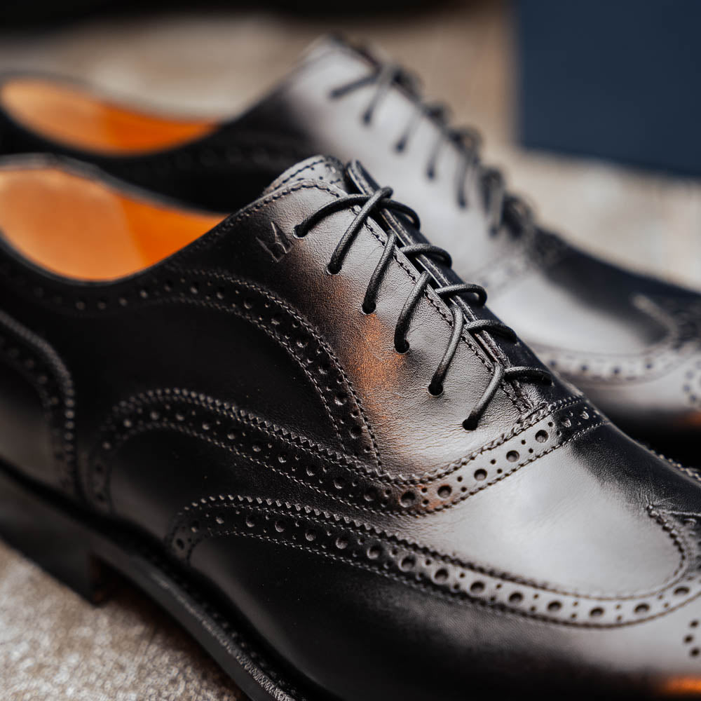 Moreschi Leicester Brogue Oxfords Black