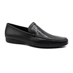 Zelli Trento Lizard & Calfskin Loafers Black