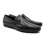 Zelli Trento Lizard & Calfskin Loafers Black