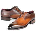 Paul Parkman Goodyear Welted Punched Oxfords Brown & Camel