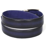 Paul Parkman Leather Belt Hand-Painted Navy Blue (B01-NVY-BLU)